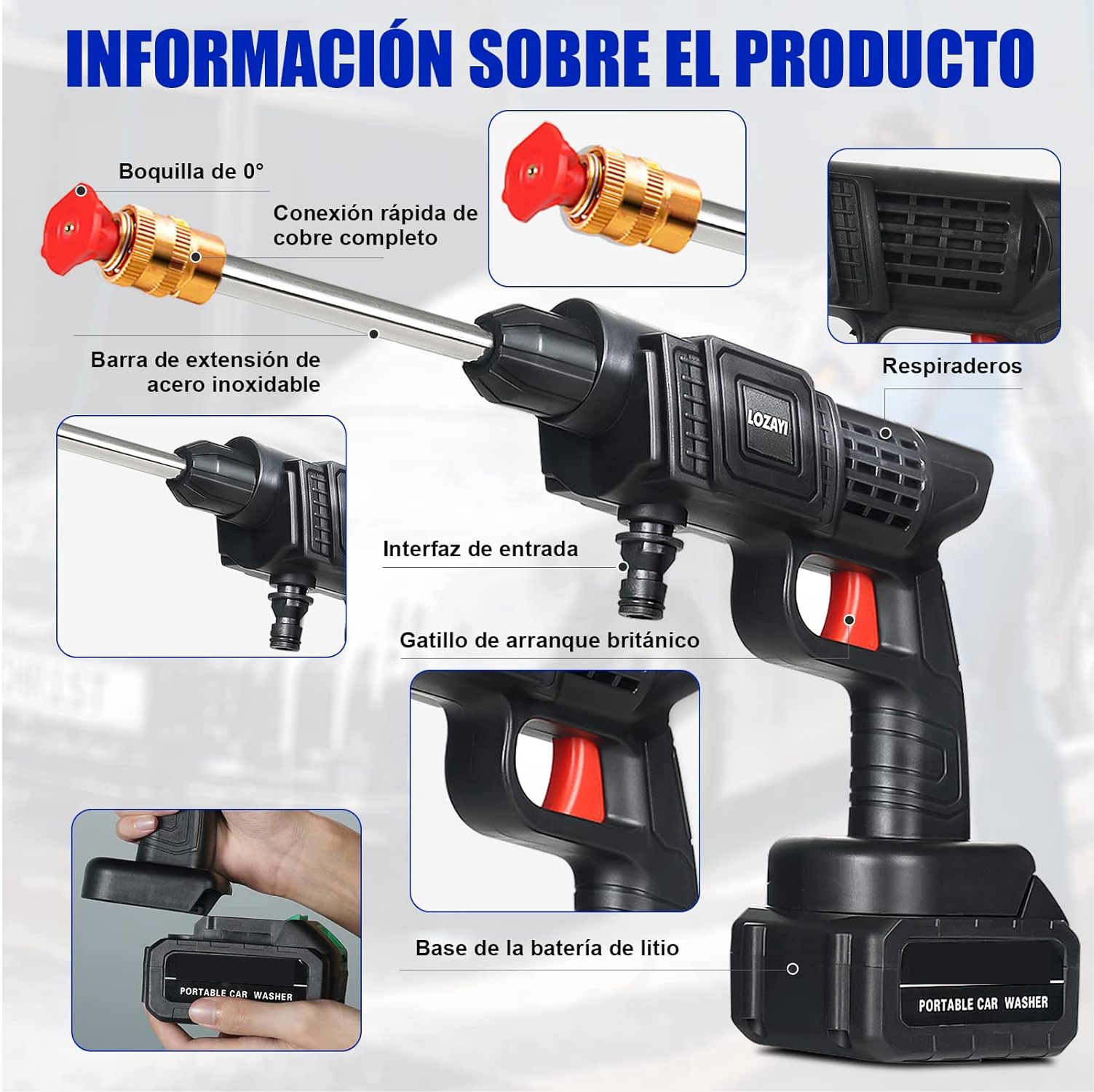 Hidrolavadora a Presion Recargable 2 Bat